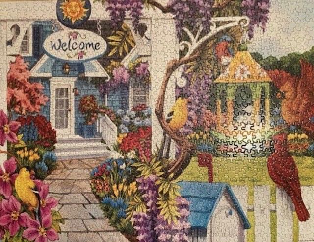Wisteria Cottage - SunsOut puzzle collectible [Barcode 796780629394] - Main Image 4