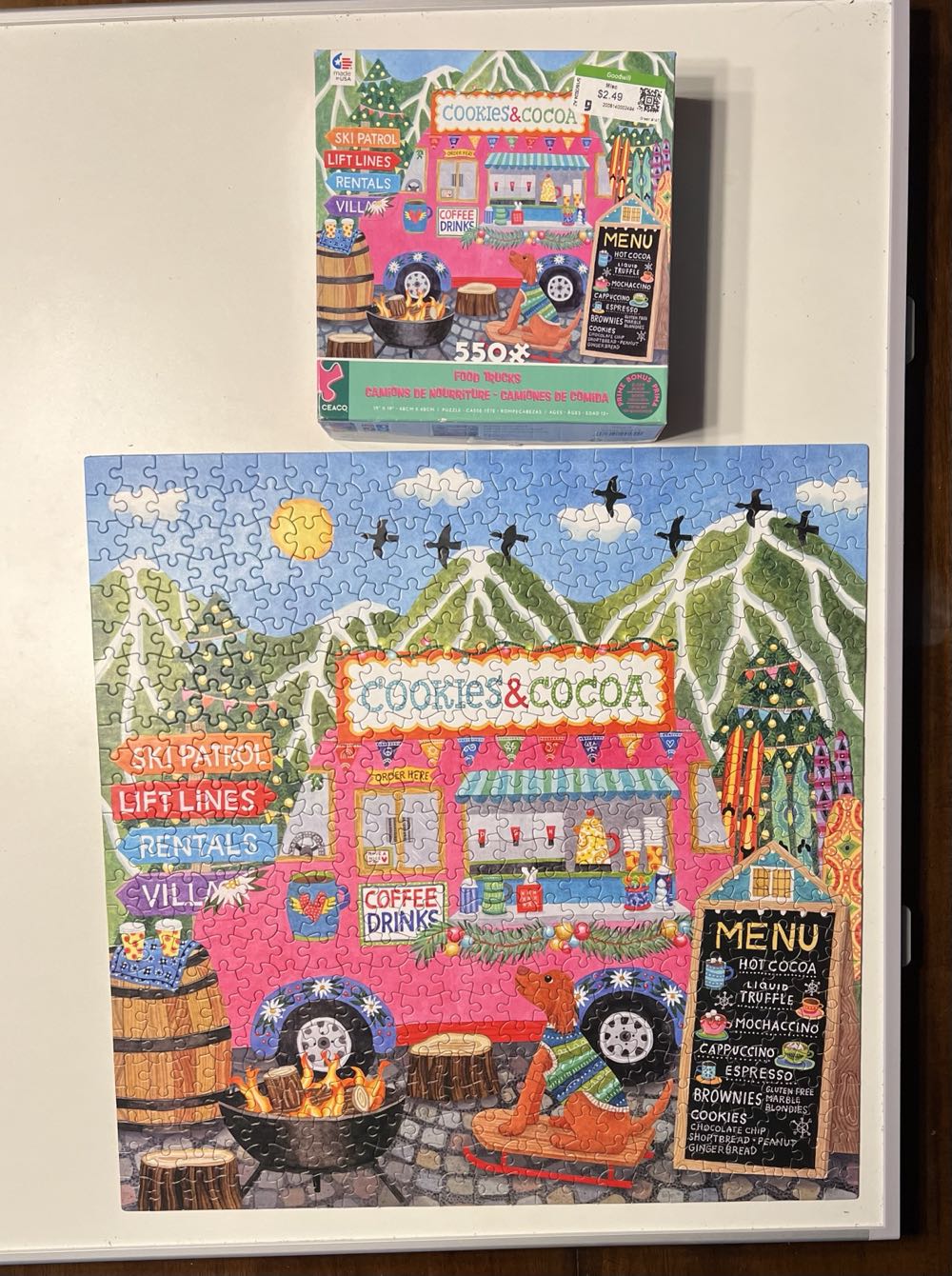 Food Trucks - Cookies And Cocoa  - Ceaco puzzle collectible [Barcode 021081241700] - Main Image 3