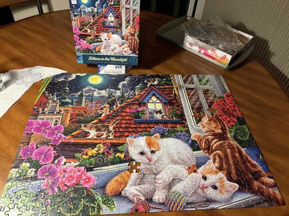 Kittens In The Moonlight - From Andrea -  Ceaco puzzle collectible [Barcode 021081232678] - Main Image 2