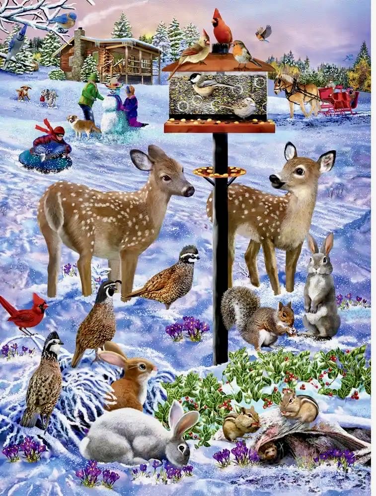 Forest Feeder Gathering - Cheryl - Bits And Pieces puzzle collectible [Barcode 192949046475] - Main Image 2