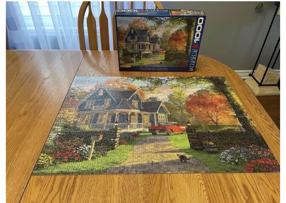 The Blue Cottage House - Eurographics puzzle collectible - Main Image 3