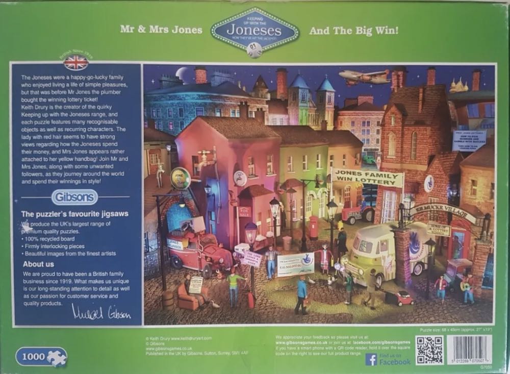 Keeping Up With The Joneses: The Big Win - Gibsons puzzle collectible [Barcode 5012269070507] - Main Image 2