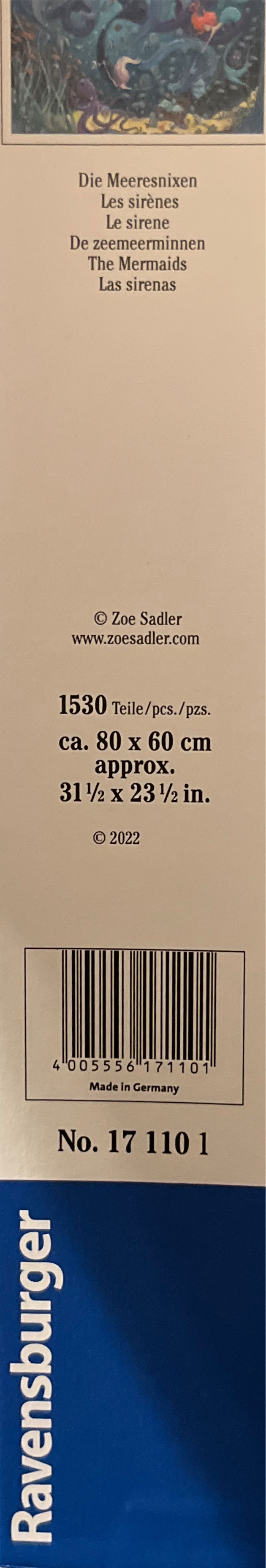 The Mermaids - Ravensburger puzzle collectible [Barcode 4005556171101] - Main Image 2
