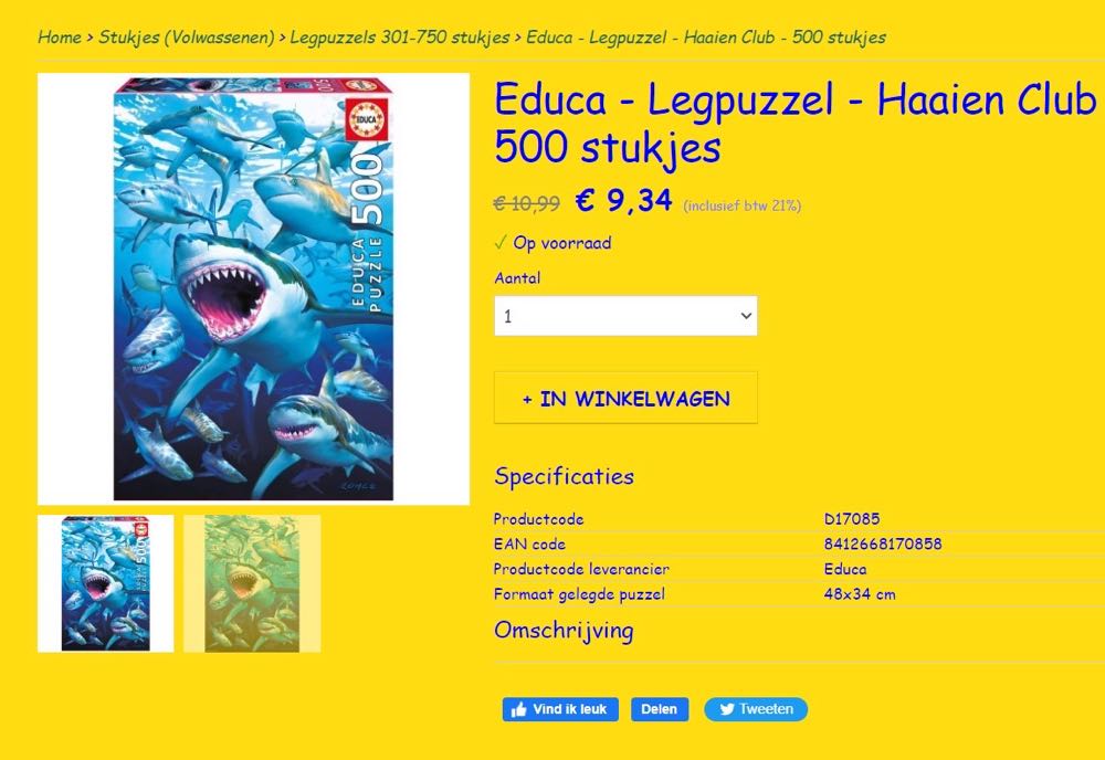 Shark Club - Educa puzzle collectible [Barcode 8412668170858] - Main Image 4
