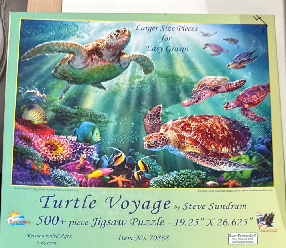 Turtle Voyage - SunsOut puzzle collectible [Barcode 796780708686] - Main Image 2
