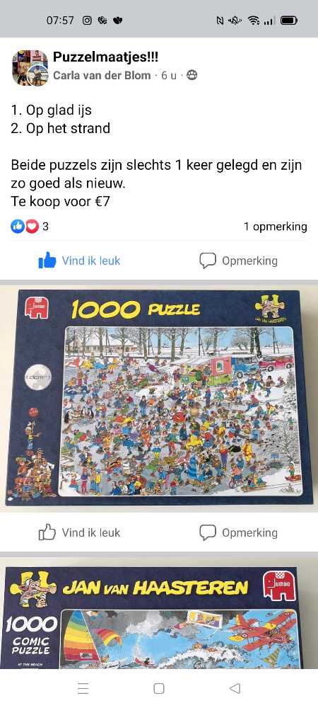 Jan van Haasteren. Op Glad Ijs - Jumbo puzzle collectible - Main Image 2