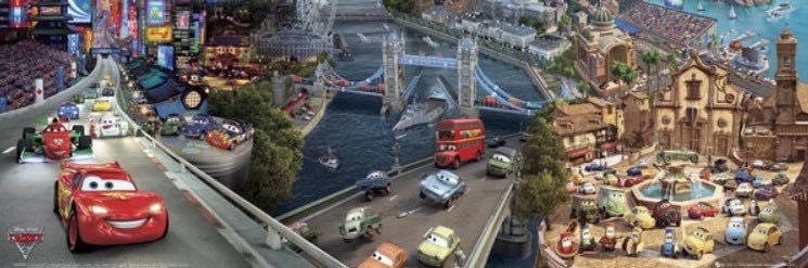 Disney Cars Panorama 🟦 - Clementoni puzzle collectible [Barcode 7435136389348] - Main Image 2