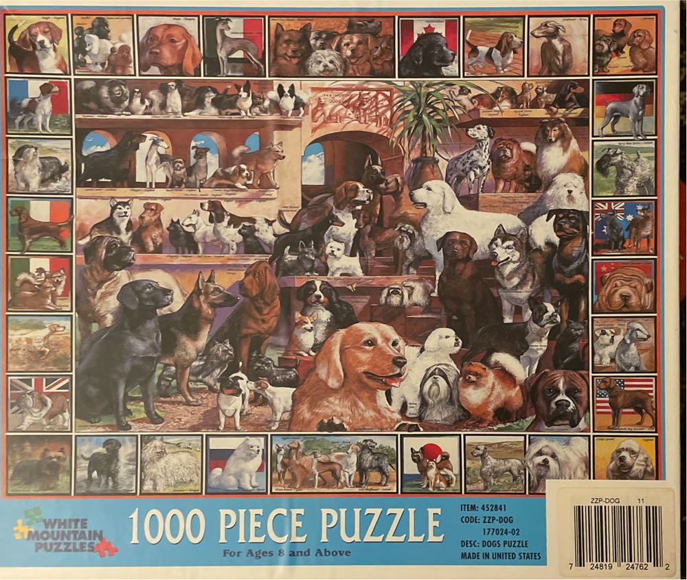 The World Of Dogs  - White Mountain Puzzles puzzle collectible [Barcode 724819247622] - Main Image 2
