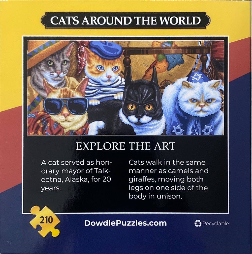 Cats Around The World - Dowdle puzzle collectible [Barcode 671095903028] - Main Image 2