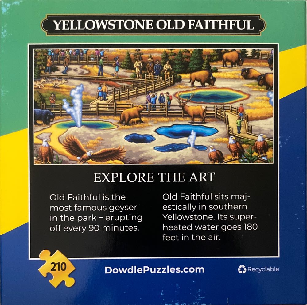 Yellowstone Old Faithful - Dowdle puzzle collectible [Barcode 671095903400] - Main Image 2