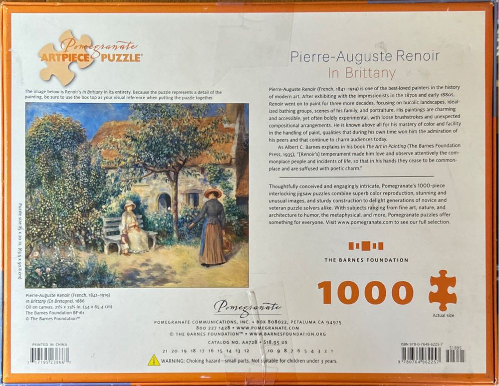 In Brittany - Pomegranate Art Piece Puzzle puzzle collectible [Barcode 9780764962257] - Main Image 2