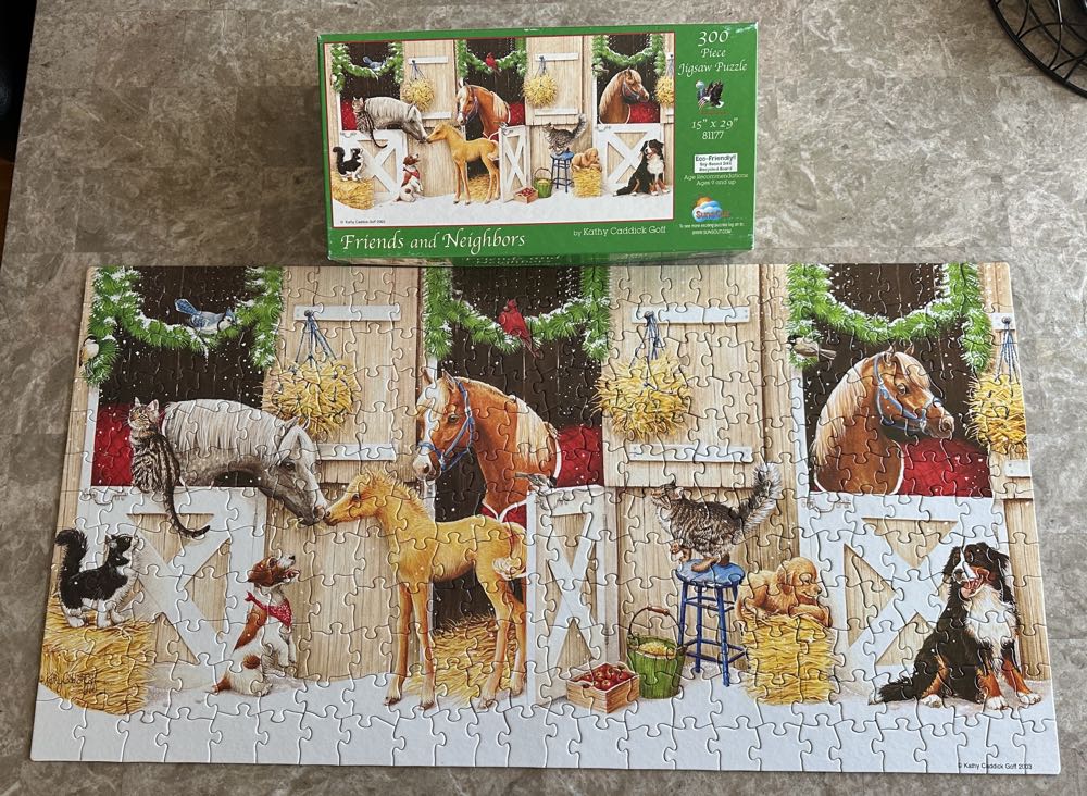Friends and Neighbors - Completed - SunsOut puzzle collectible [Barcode 796780811775] - Main Image 2