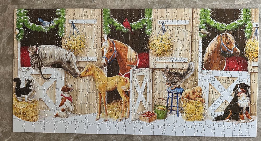 Friends and Neighbors - Completed - SunsOut puzzle collectible [Barcode 796780811775] - Main Image 3