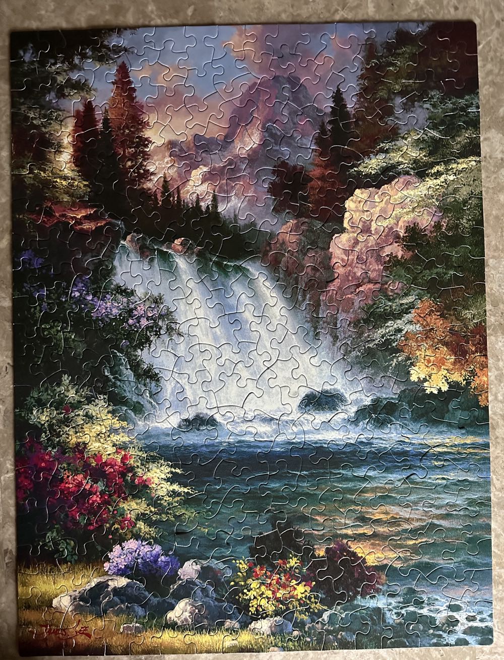 Sunrise Falls Spring - SunsOut puzzle collectible [Barcode 796780180710] - Main Image 3