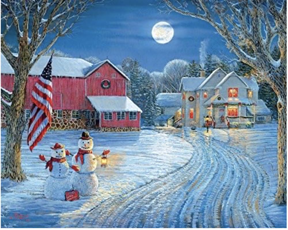 Moonlight Greeting - White Mountain puzzle collectible [Barcode 724819257713] - Main Image 2