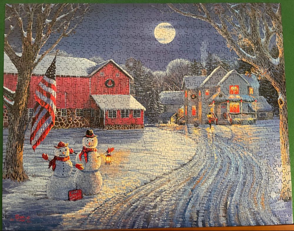 Moonlight Greeting - White Mountain puzzle collectible [Barcode 724819257713] - Main Image 4