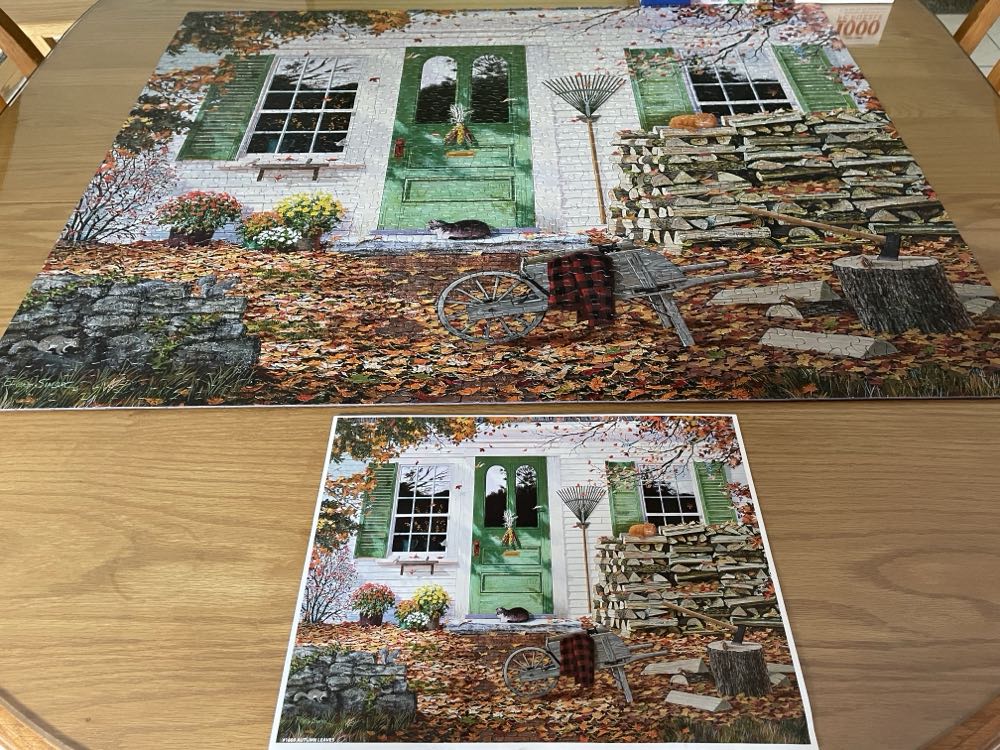 Autumn Leaves  (Item#1600) (2022) - White Mountain puzzle collectible [Barcode 724819263967] - Main Image 3