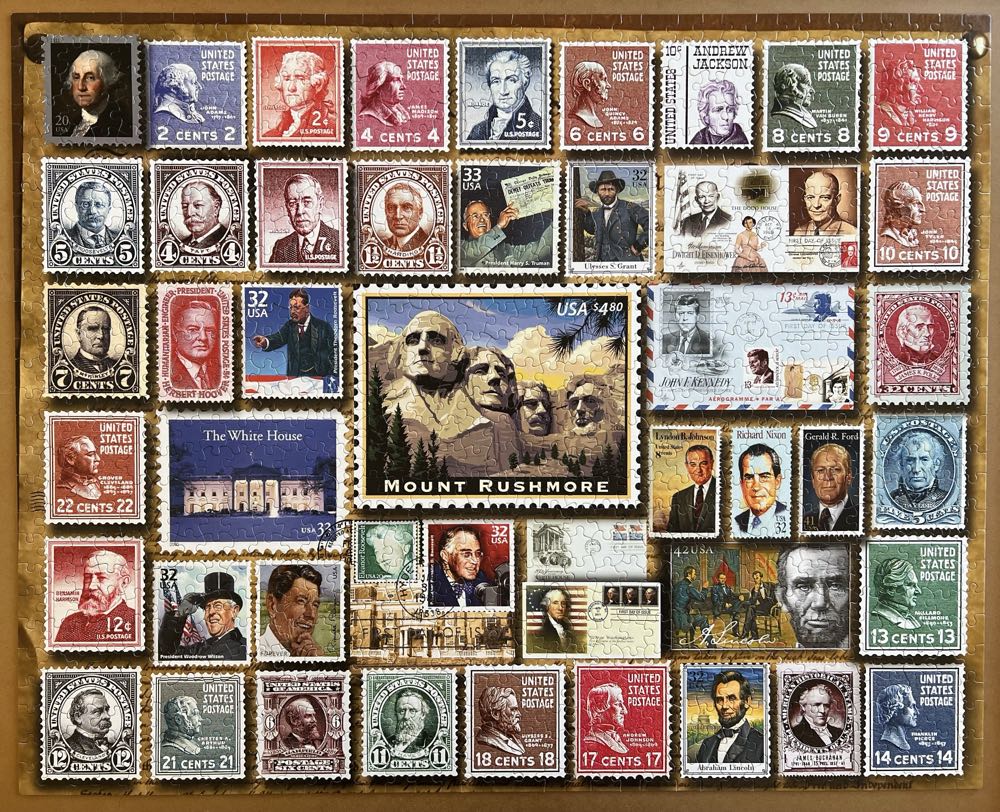 Presidential Stamps - White Mountain puzzle collectible [Barcode 724819259083] - Main Image 2