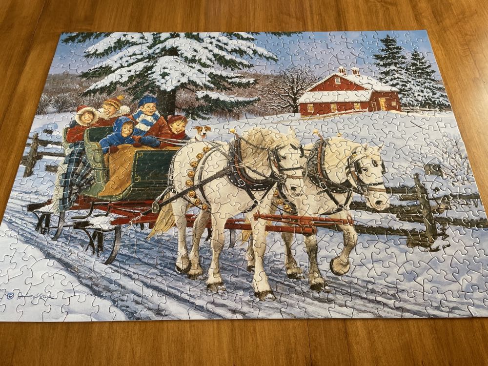 Family Sleigh Ride - Bits & Pieces puzzle collectible [Barcode 192949067081] - Main Image 2