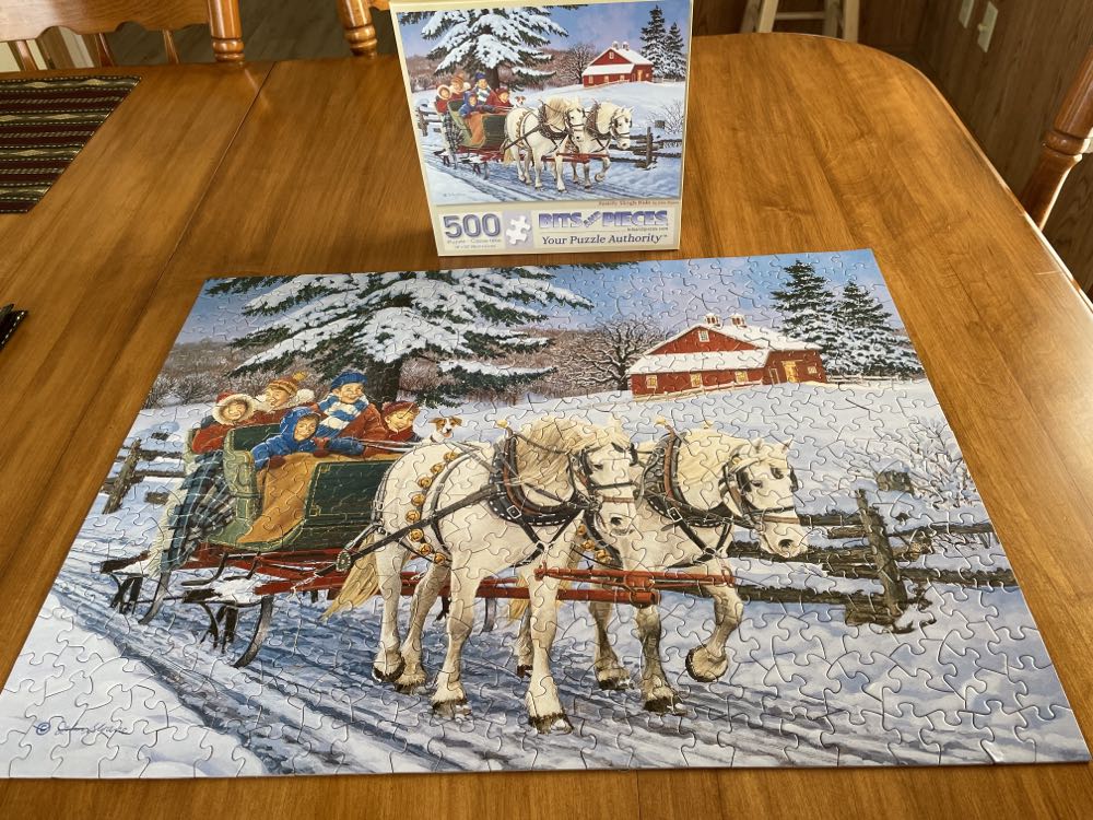 Family Sleigh Ride - Bits & Pieces puzzle collectible [Barcode 192949067081] - Main Image 3