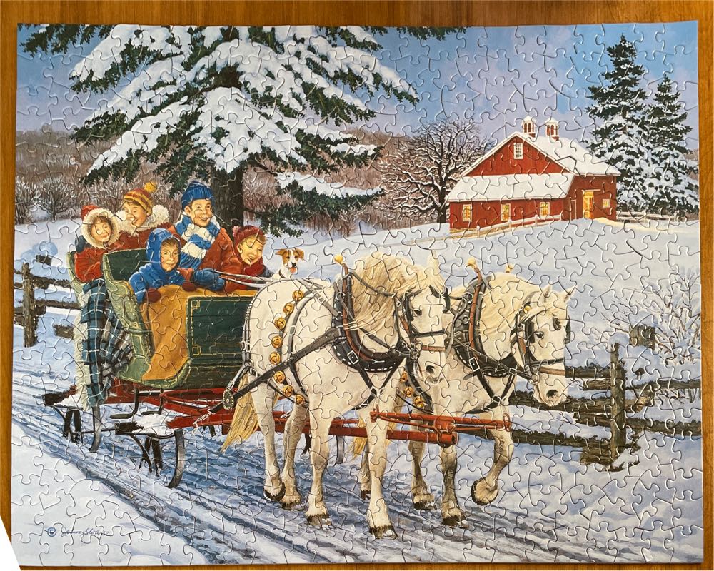 Family Sleigh Ride - Bits & Pieces puzzle collectible [Barcode 192949067081] - Main Image 4