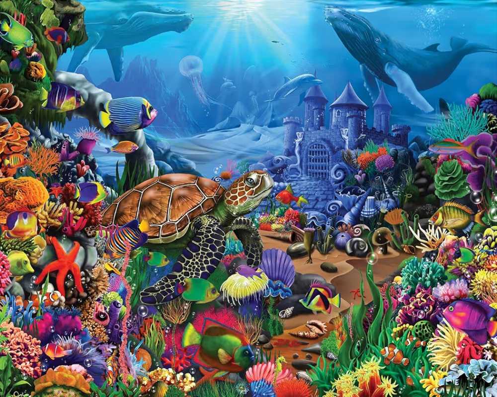 Undersea Turtle  - Springbok puzzle collectible [Barcode 091683111343] - Main Image 2