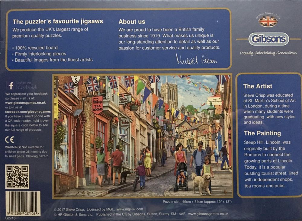 Steep Hill 🟦 - Gibsons puzzle collectible [Barcode 5012269027150] - Main Image 3