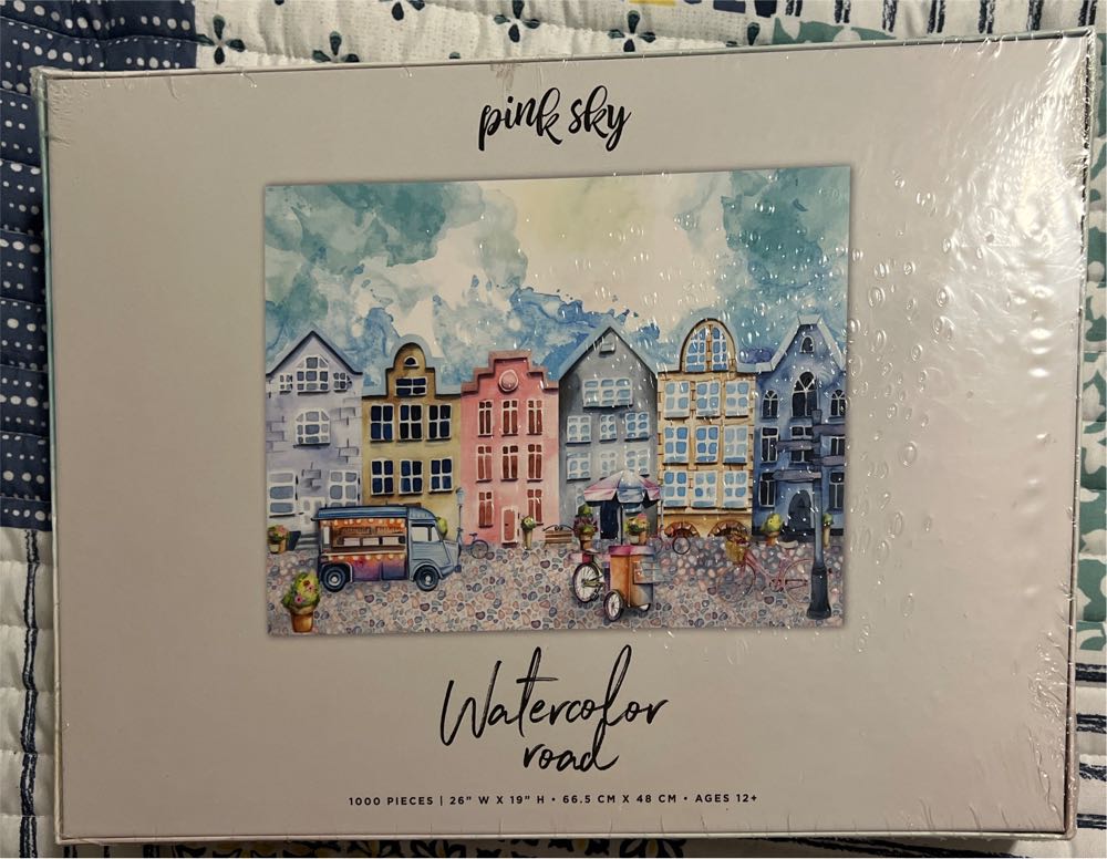 Watercolor Road - Pink Sky 🇺🇸 puzzle collectible - Main Image 2