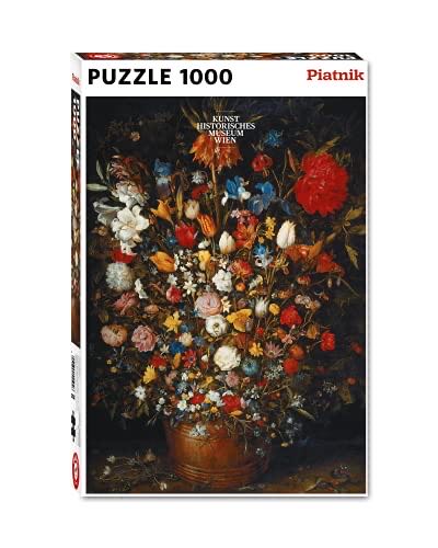 Flowers In A Wooden Vessel - Piatnik puzzle collectible [Barcode 9001890555046] - Main Image 1