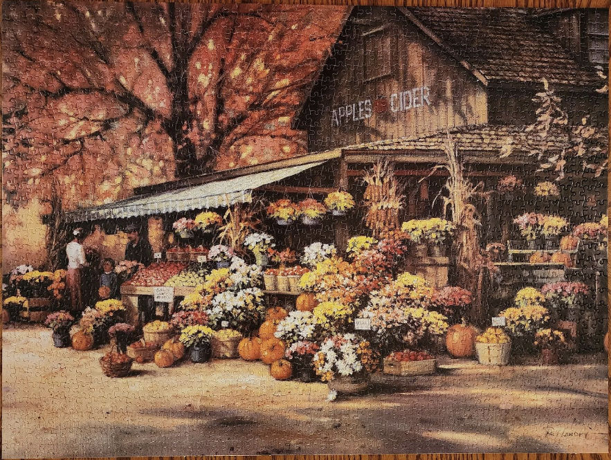 ZZ - Autumn Market (SOLD) - White Mountain Puzzles puzzle collectible [Barcode 724819247745] - Main Image 2