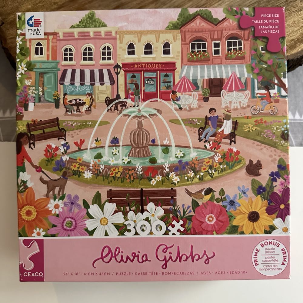 Ceaco (300 | 24x18): Town Park - Ceaco puzzle collectible [Barcode 021081210096] - Main Image 2