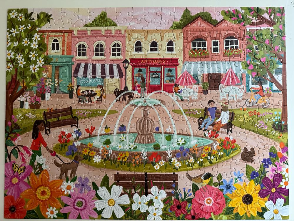 Ceaco (300 | 24x18): Town Park - Ceaco puzzle collectible [Barcode 021081210096] - Main Image 3
