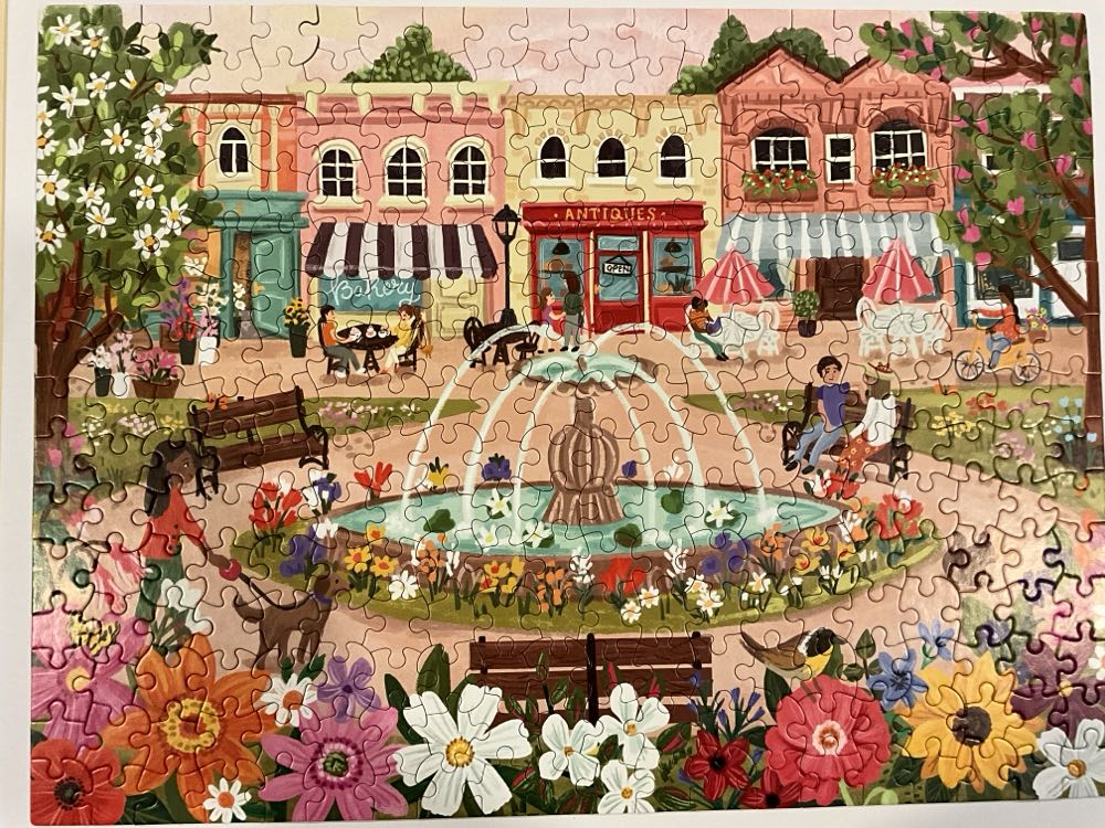 Ceaco (300 | 24x18): Town Park - Ceaco puzzle collectible [Barcode 021081210096] - Main Image 4