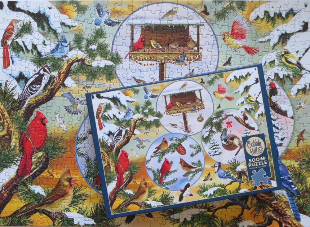 Winterbird Magic🐦 - Cobble Hill Puzzle Company puzzle collectible [Barcode 0625012850575] - Main Image 4