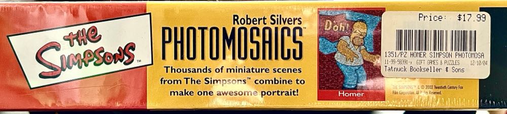 The Simpsons Photomosaics Puzzle -Homer Simpson - Buffalo puzzle collectible [Barcode 079346013517] - Main Image 3