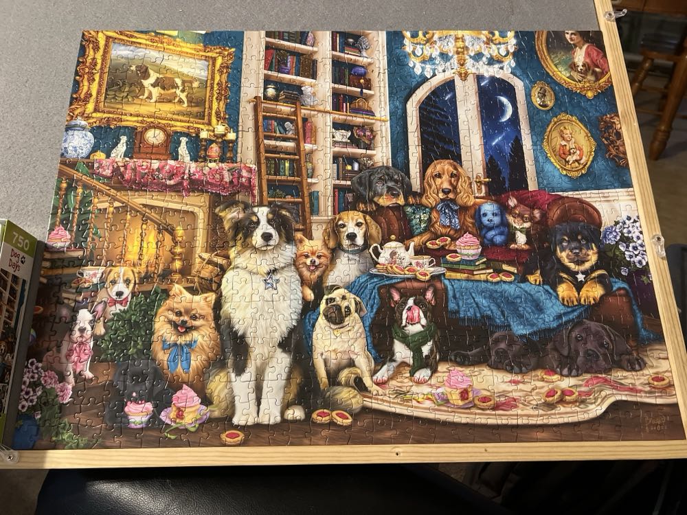 Dogs In The Library - Buffalo Games puzzle collectible [Barcode 079346173662] - Main Image 2