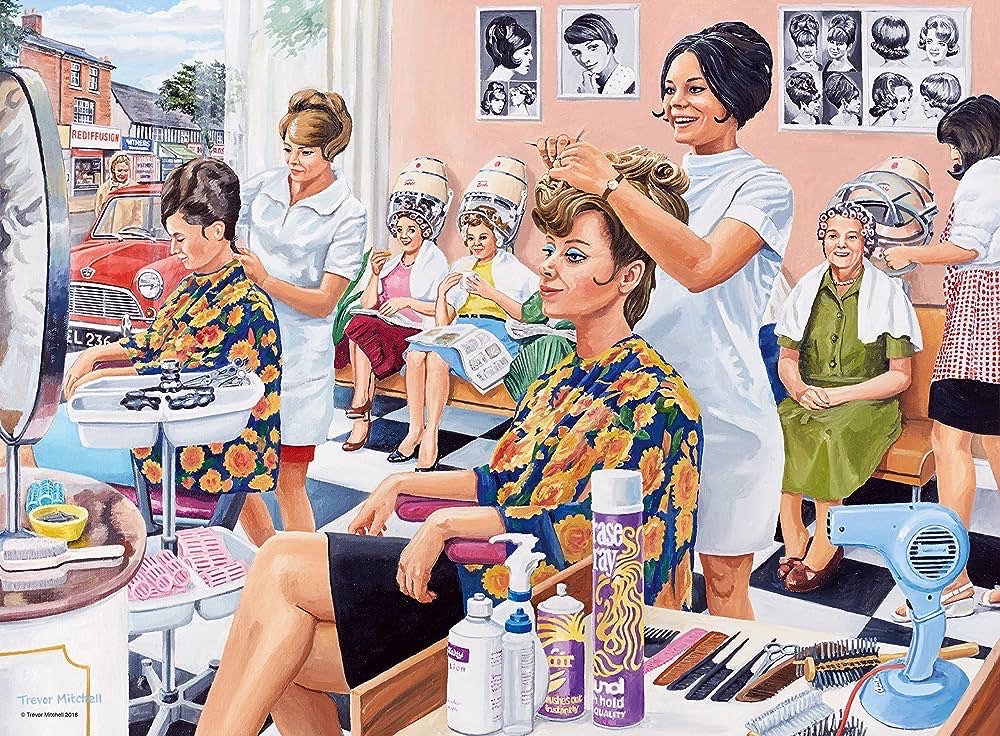 At Work: The Hairdresser 🟦 - Ravensburger puzzle collectible [Barcode 4005556147809] - Main Image 2