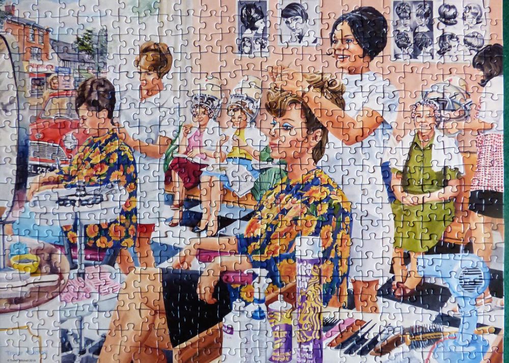 At Work: The Hairdresser 🟦 - Ravensburger puzzle collectible [Barcode 4005556147809] - Main Image 3