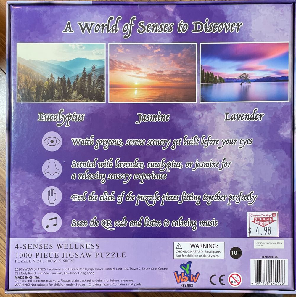 Mindfulness Collection Jigsaw Puzzle 1000pcs Lavender Scented Ywow - Y Wow puzzle collectible [Barcode 4897108242106] - Main Image 2