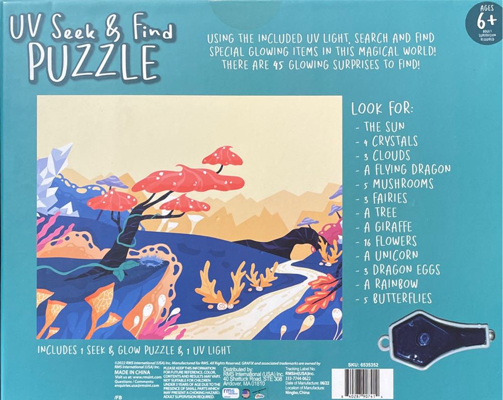 UV Seek And Find - RMS International puzzle collectible [Barcode 840287907414] - Main Image 2