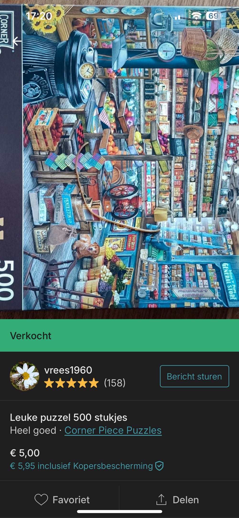 The Grocery Store 🟦 - Corner Piece puzzle collectible [Barcode 5052089330504] - Main Image 4