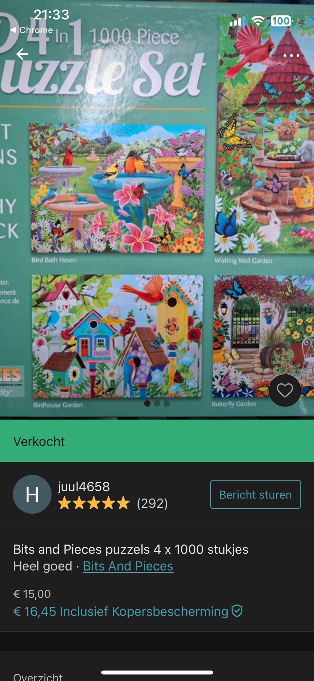 Vibrant Gardens - Bits & Pieces Puzzle puzzle collectible [Barcode 192949071231] - Main Image 3