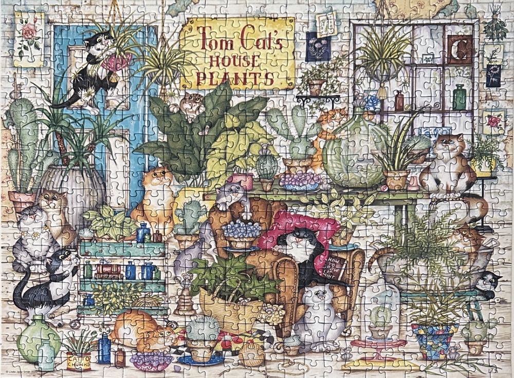 Crazy Cats...Tom Cat’s House Plants - Ravensburger puzzle collectible [Barcode 4005556175192] - Main Image 4