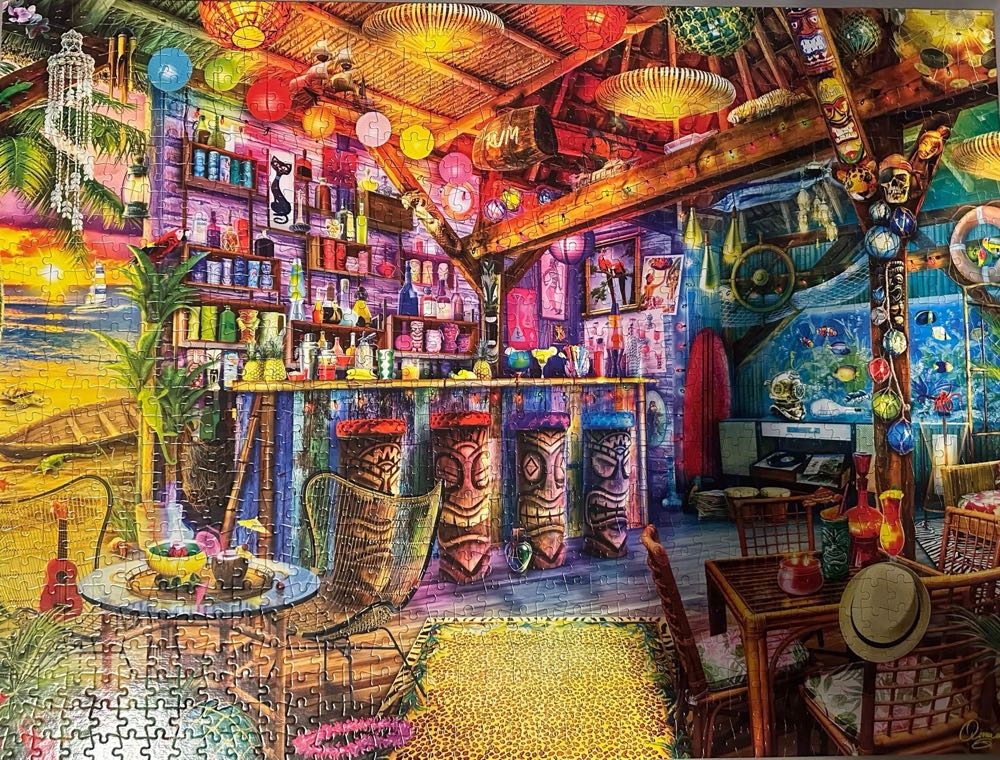 Sold - Tiki Beach Sunset - Buffalo puzzle collectible - Main Image 2