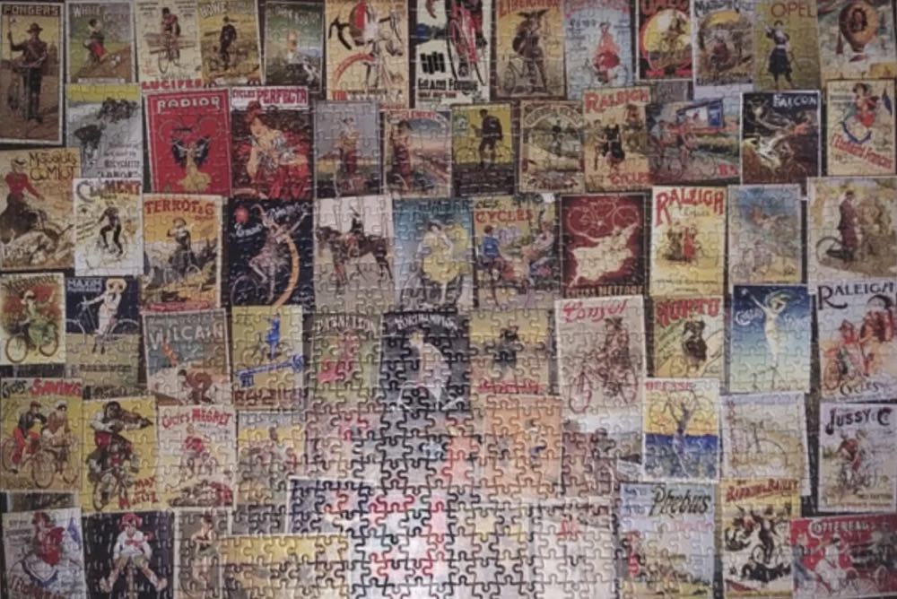 Bicycle Posters Vintage Collage - D-TOYS puzzle collectible [Barcode 5947502875284] - Main Image 4