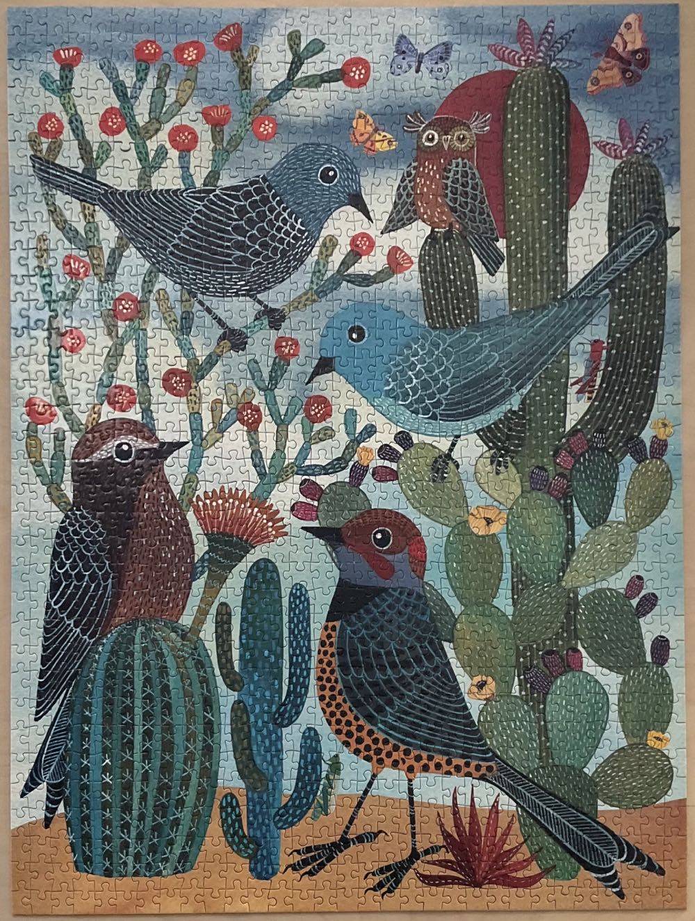 Desert Avian Friends (UV) 🧩 - Galison puzzle collectible [Barcode 9780735375307] - Main Image 2