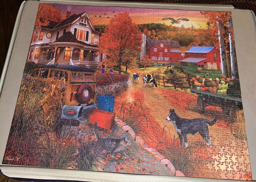 Fall Sunset On The Farm - Ceaco puzzle collectible - Main Image 1
