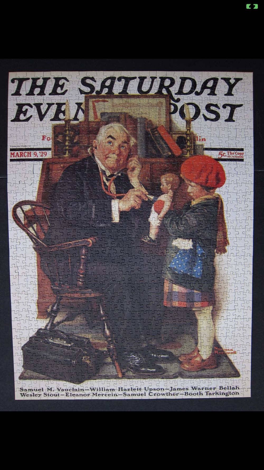 Saturday Evening Post Doctor And Doll - Ravensburger/Nathan puzzle collectible [Barcode 3254775507708] - Main Image 3