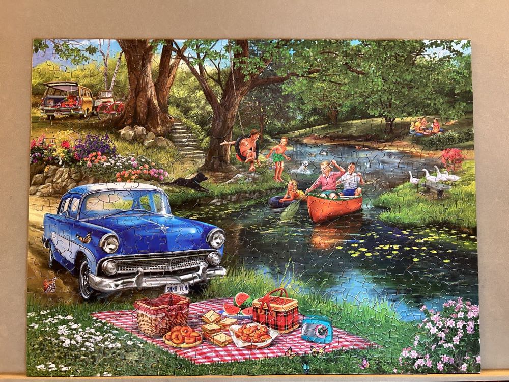 Good Times at the River - Bits And Pieces puzzle collectible [Barcode 192949066398] - Main Image 2