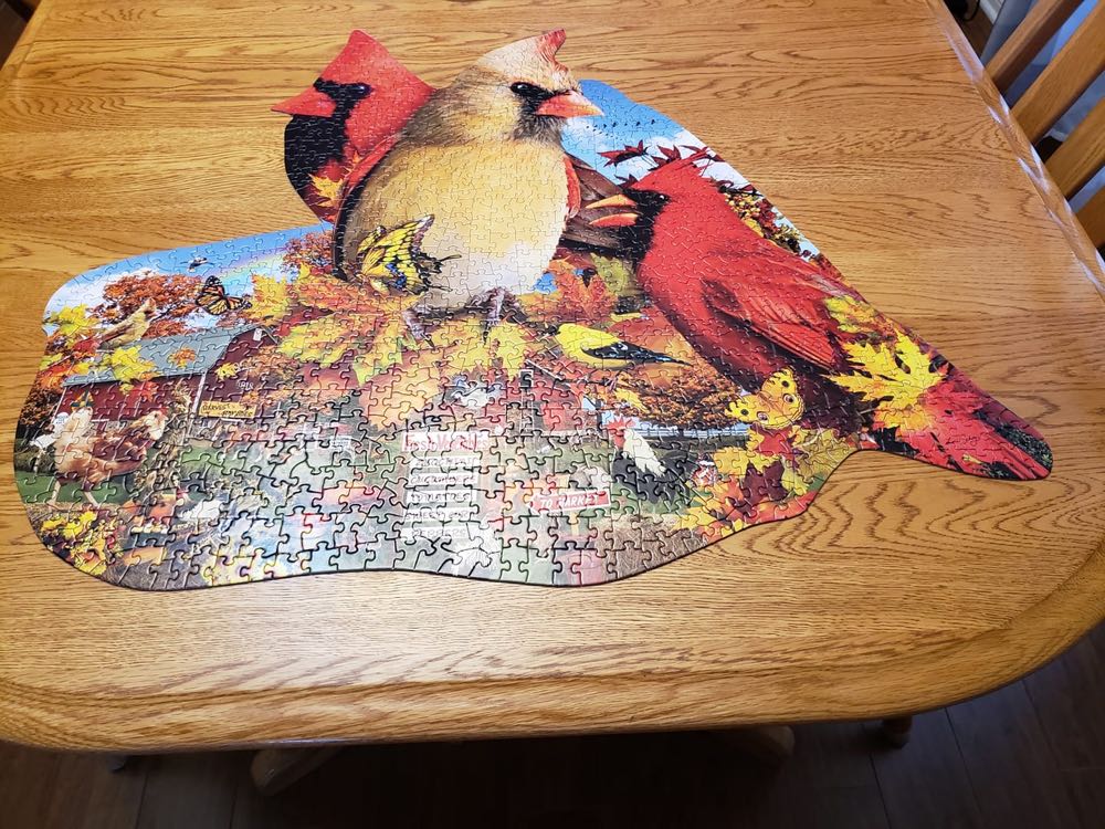 Fall Cardinals - Cobble Hill puzzle collectible - Main Image 2